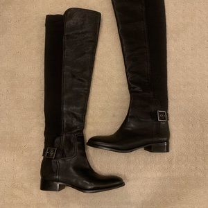 Tory Burch Jack-Landed Over the Knee Black Boots